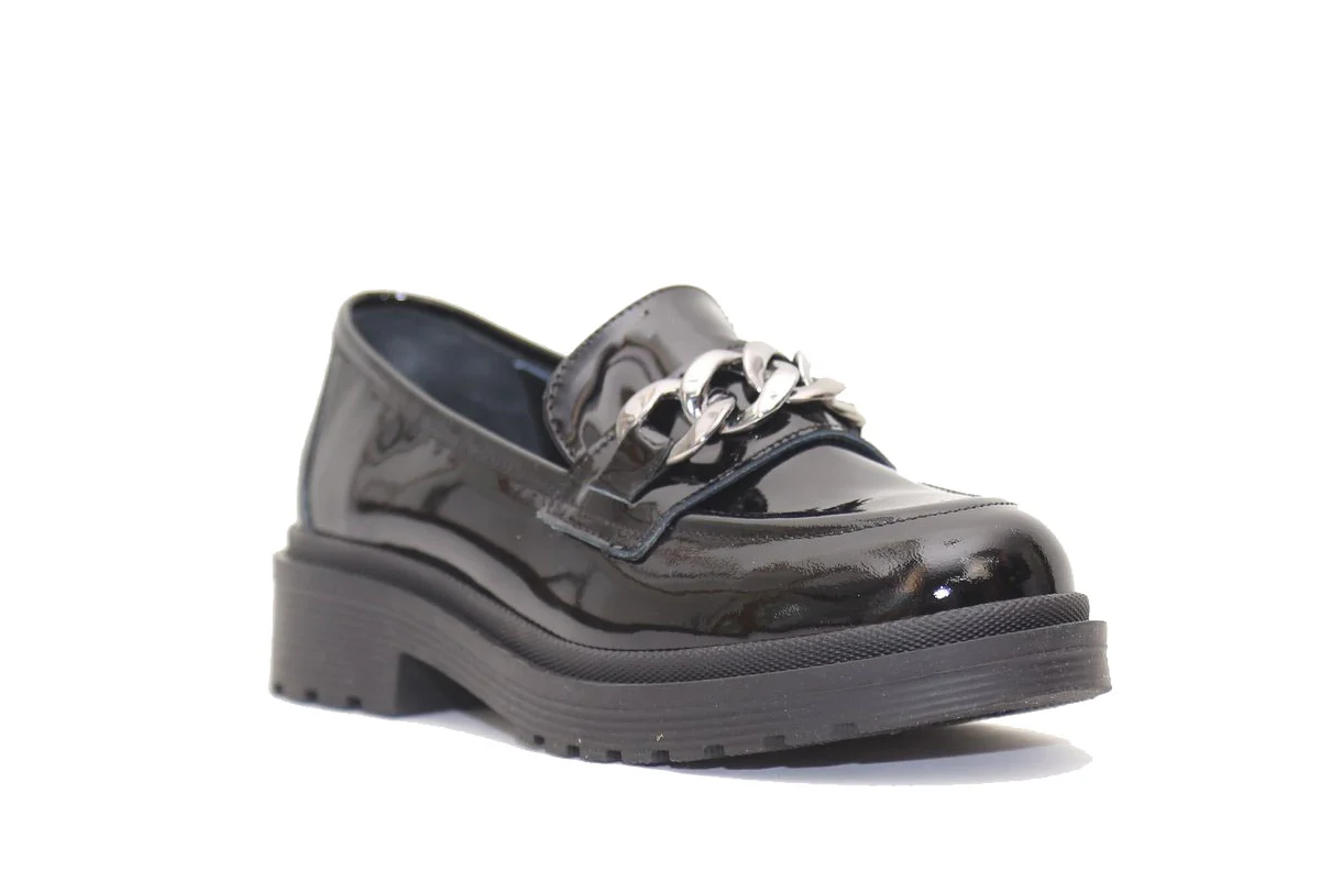 Φωτογραφία προϊόντος: Anteos Shoes Anteos δερμάτινα Γυναικεία Oxfords 22018 Μαύρα λουστρίνι με επένδυση