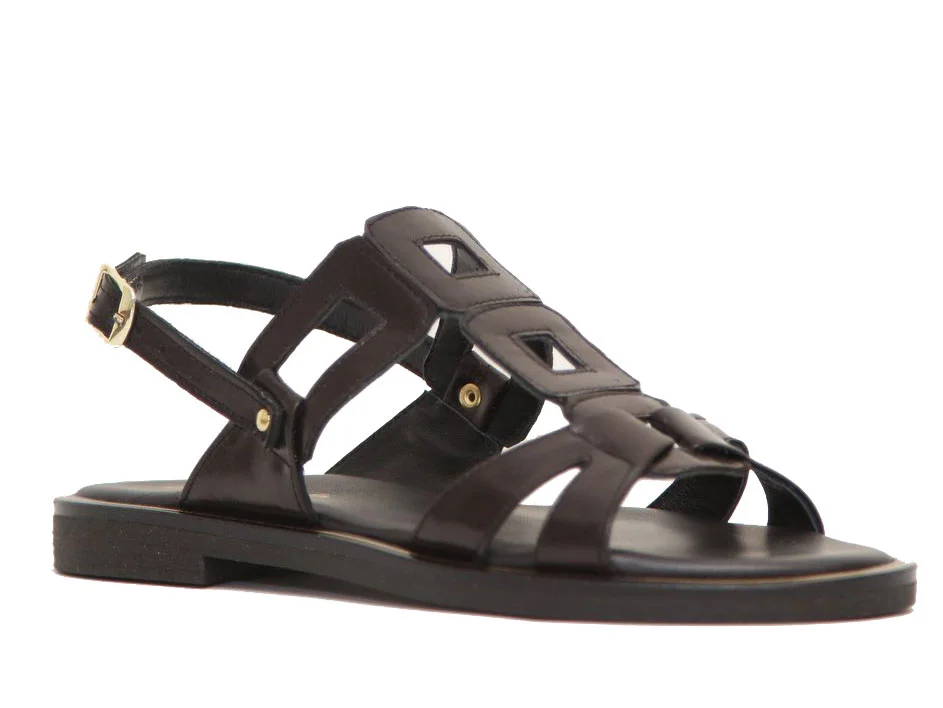 Φωτογραφία προϊόντος: Anteos Shoes Anteos 24316 Γυναικεία Σανδάλια από δέρμα σε Μαύρο χρώμα