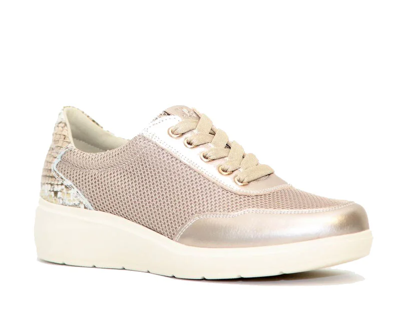 Φωτογραφία προϊόντος: Treintas Shoes Γυναικεία Sneakers Treintas L-4301 Ανατομικά από Δέρμα Galaxy σε Μπρονζέ χρώμα