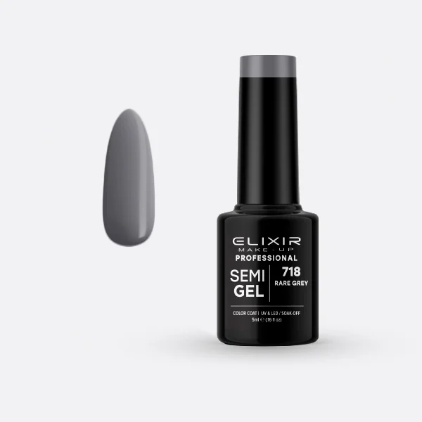 Φωτογραφία προϊόντος: Elixir Ημιμόνιμο βερνίκι 5ml 718 (Rare Grey)