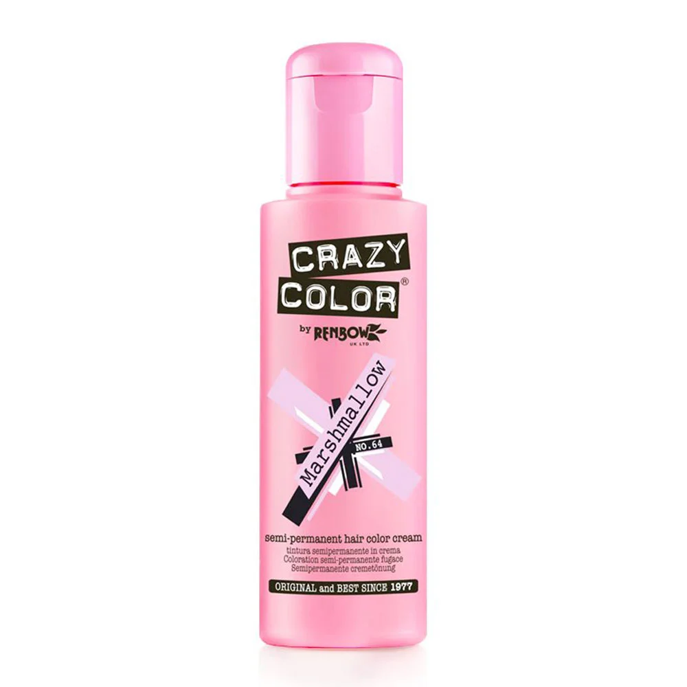 Φωτογραφία προϊόντος: Crazy color ημιμόνιμη κρέμα-βαφή μαλλιών marshmallow no64 100ml