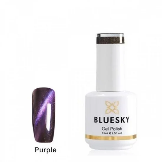 Φωτογραφία προϊόντος: Ημιμόνιμο Βερνίκι Bluesky Gel Polish Cat Eye Purple 15ml