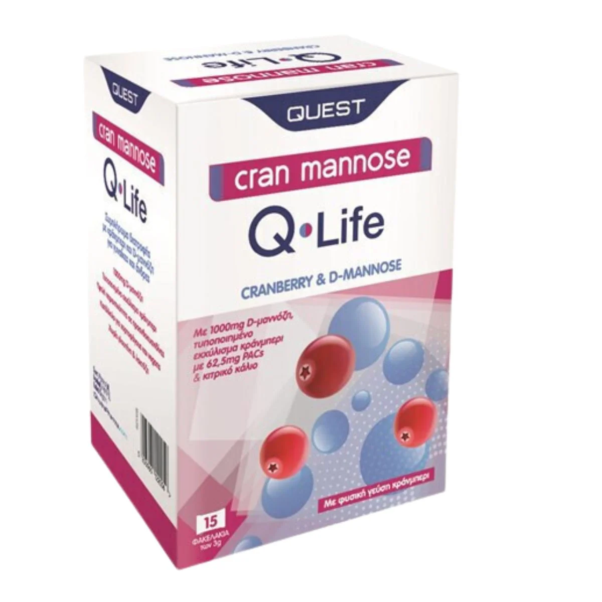 Φωτογραφία προϊόντος: Quest,Quest Q-Life Quest Cran Mannose Cranberry 15 x 3gr