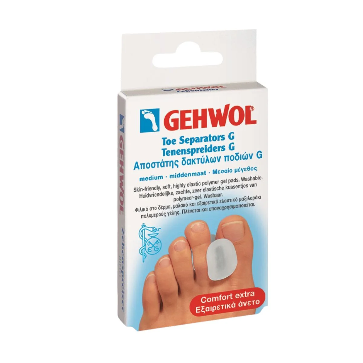 Φωτογραφία προϊόντος: Gehwol,Gehwol Pressure Protection Gehwol Toe Separator G Αποστάτης Δακτύλων Ποδιού Medium 3τμχ
