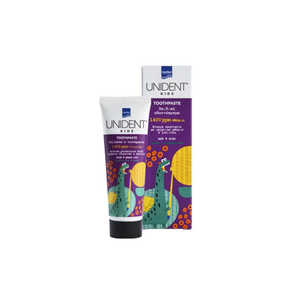 Φωτογραφία προϊόντος: Intermed,Intermed Oral Care Kids Intermed Unident Kids Παιδική Οδοντόκρεμα 1400ppm Φθόριο 6y+, 50ml
