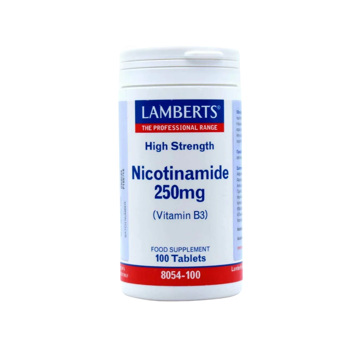 Φωτογραφία προϊόντος: Lamberts,Lamberts Βιταμίνες Lamberts Nicotinamide 250mg Βιταμίνη B3 100 ταμπλέτες