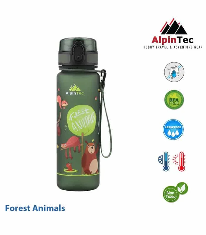 Φωτογραφία προϊόντος: AlpinTec - AlpinPro Παγούρι Alpintec Kids 500ml D. Green Forest Animals