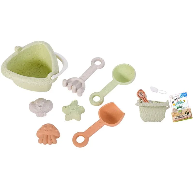 Φωτογραφία προϊόντος: Dal Negro Toys Κουβαδάκι με Οικολογικά ECO παιχνίδια Basic (Σετ 7 τμχ.)