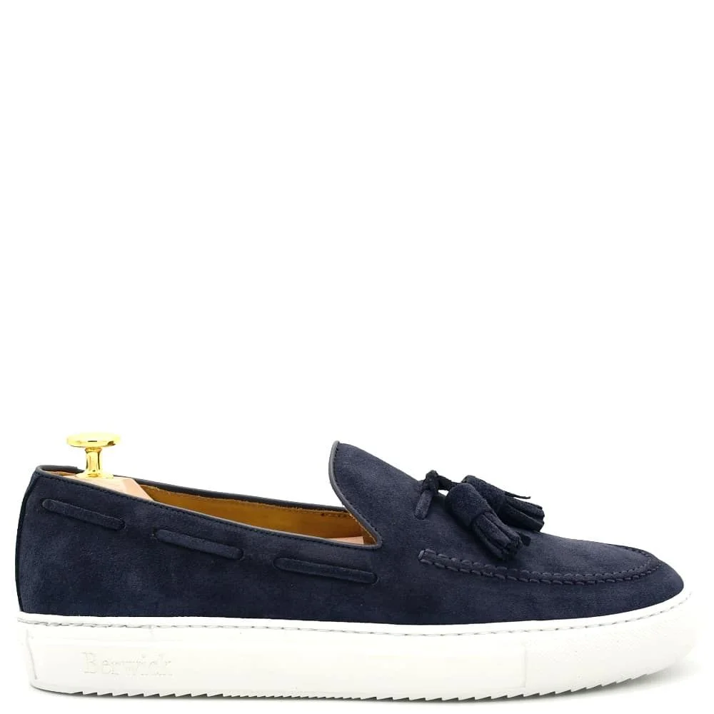 Φωτογραφία προϊόντος: BERWICK 1707 Loafers παπούτσια Ανδρικά Berwick D545 BLUE σε μπλε δέρμα σουέτ