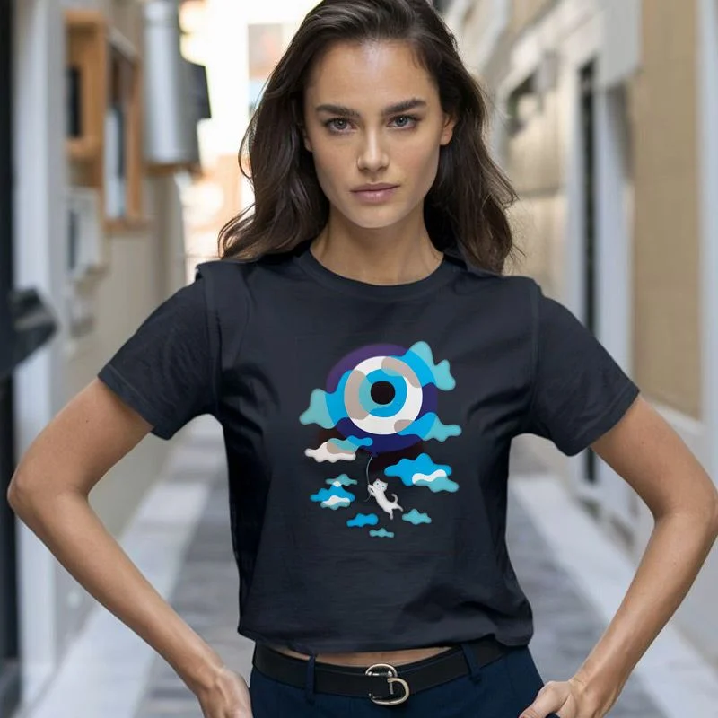 Φωτογραφία προϊόντος: Prime T-Shirt Γυναικείο με σχέδιο Μάτι Γάτα 530