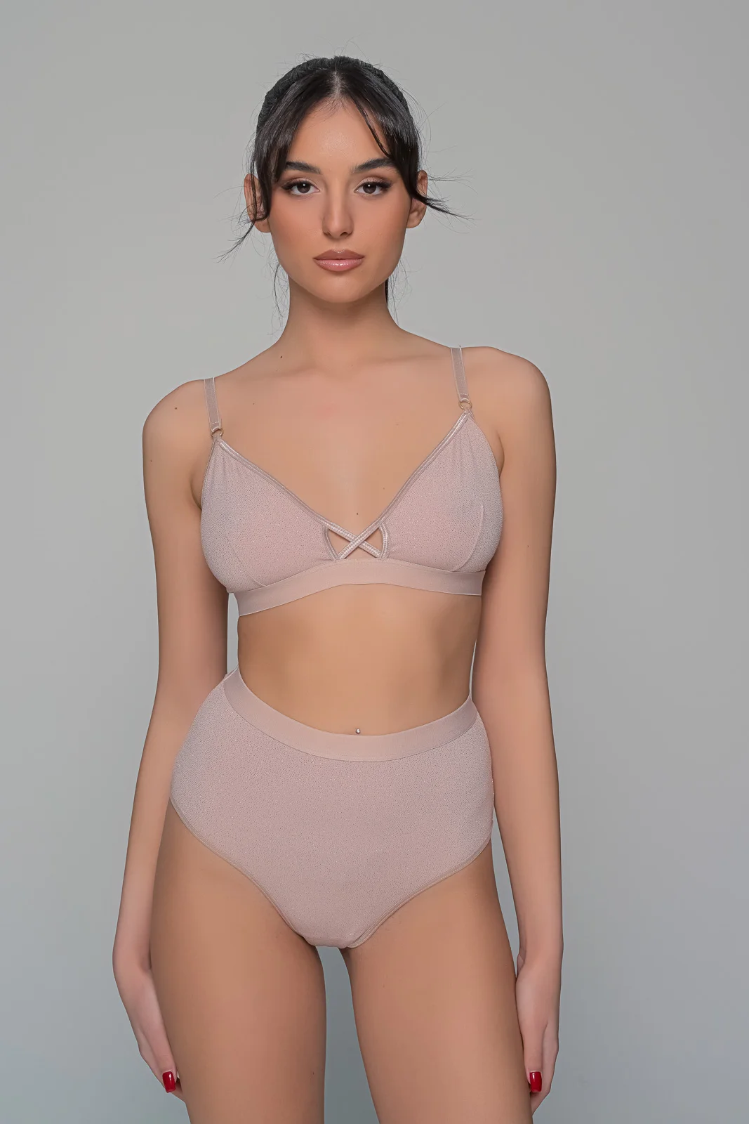 Φωτογραφία προϊόντος: Milena By Paris Σετ Εσωρούχων Λύκρα Μπεζ