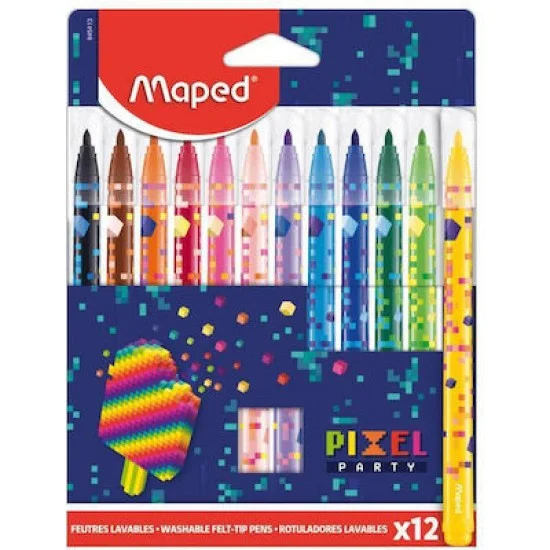 Φωτογραφία προϊόντος: MAPED Pixel Party Μαρκαδόροι Ζωγραφικής σετ 12 τεμαχίων 845413