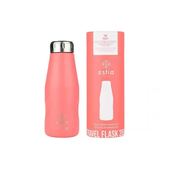 Φωτογραφία προϊόντος: Estia Home Art Estia Travel Flask Save the Aegean Ανακυκλώσιμο Μπουκάλι Θερμός Ανοξείδωτο BPA Free 350ml Fusion Coral 01-22327