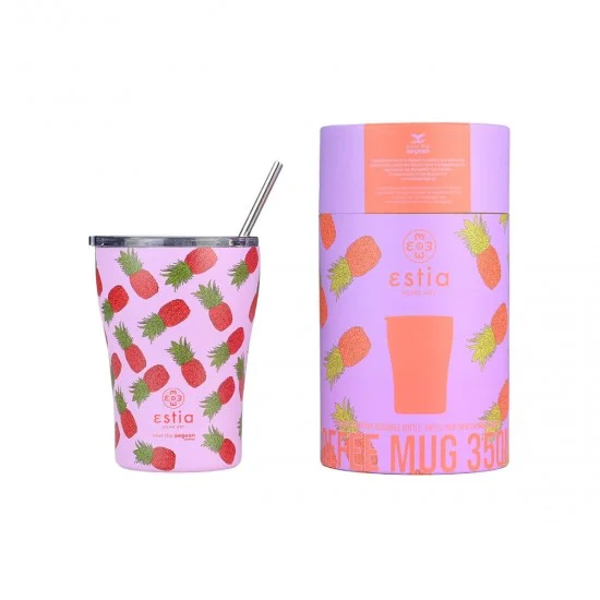 Φωτογραφία προϊόντος: Estia Home Art ESTIA ΘΕΡΜΟΣ COFFEE MUG SAVE THE AEGEAN 350ml TROPIC TANGO ΡΟΖ 01-23089
