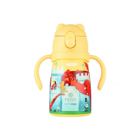 Φωτογραφία προϊόντος: Estia Home Art Estia Θερμος Παιδικο Bubble Bottle Save the Aegean 300ml Fortress Dragon Κίτρινο 01-33217