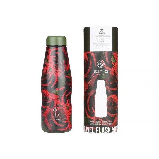 Φωτογραφία προϊόντος: Estia Home Art ESTIA ΘΕΡΜΟΣ TRAVEL FLASK SAVE THE AEGEAN 500ml TWILIGHT ROSE ΜΑΥΡΟ 01-22136