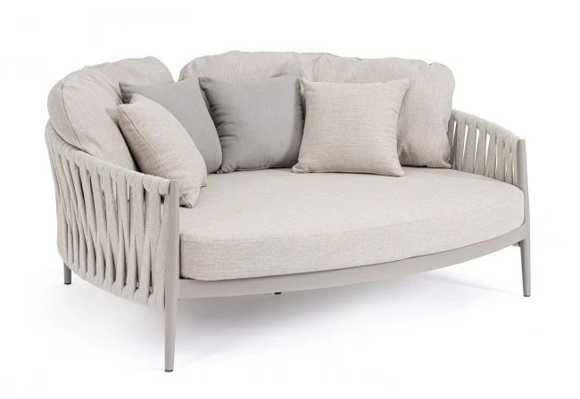 Φωτογραφία προϊόντος: Daybed Αλουμίνιο Rope "Jacinta" Moon 160x145x91cm (Bizzotto) (BZ-0663484)