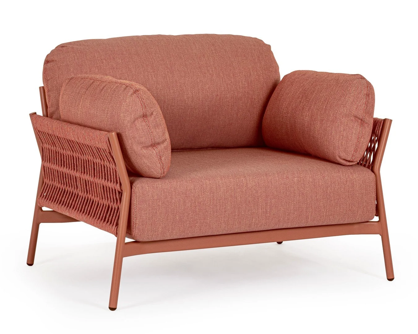 Φωτογραφία προϊόντος: Πολυθρόνα Rope Pardis Terra-Pink 99x80X77cm (Bizzotto) (BZ-0663514)