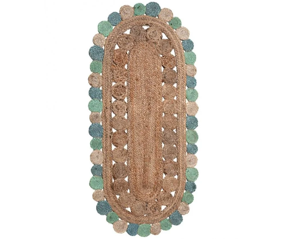Φωτογραφία προϊόντος: Silk Fashion Χαλί Jute 60x130 1738 Οβάλ Light green