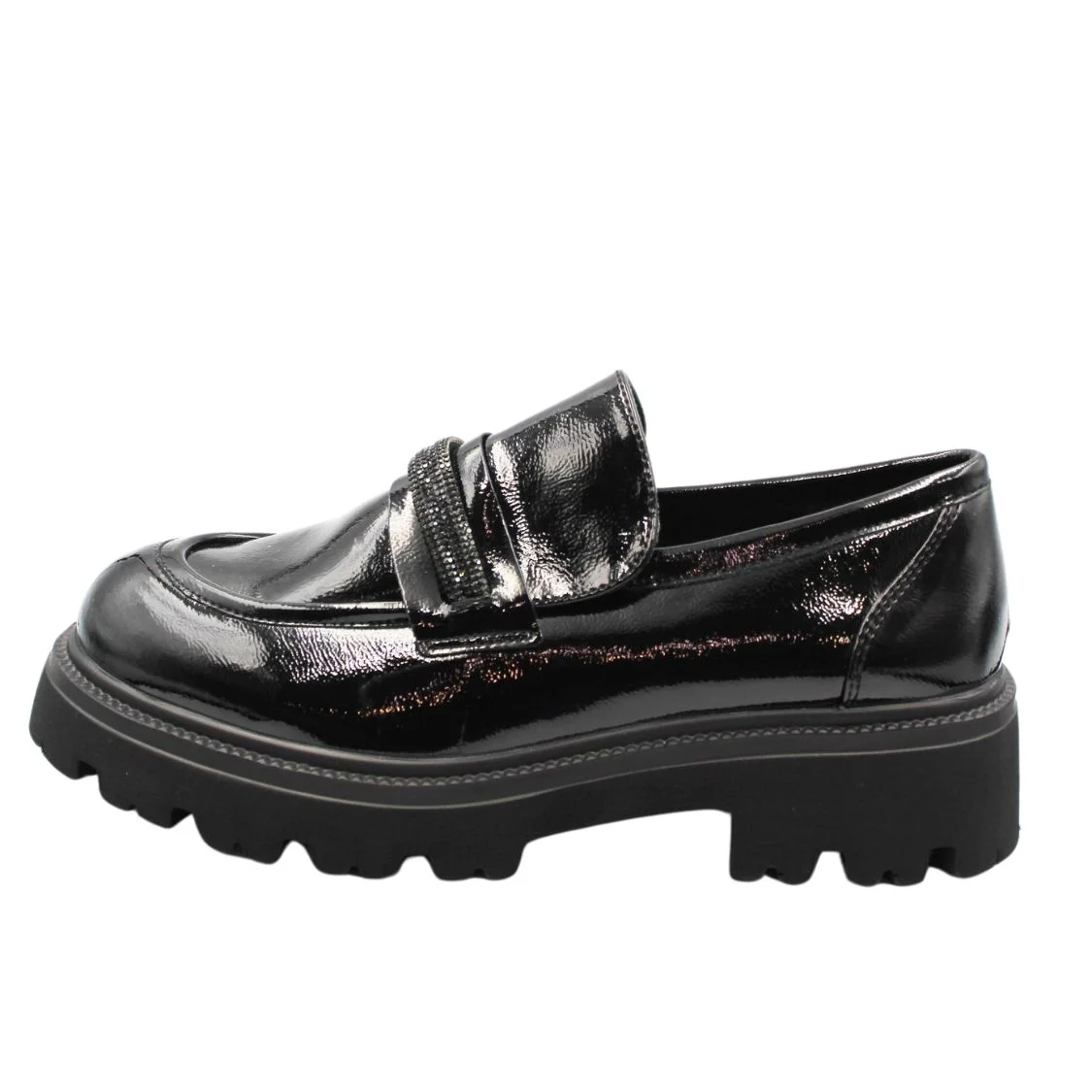 Φωτογραφία προϊόντος: PLATO Loafers δερματίνη με στρας λουστρίν