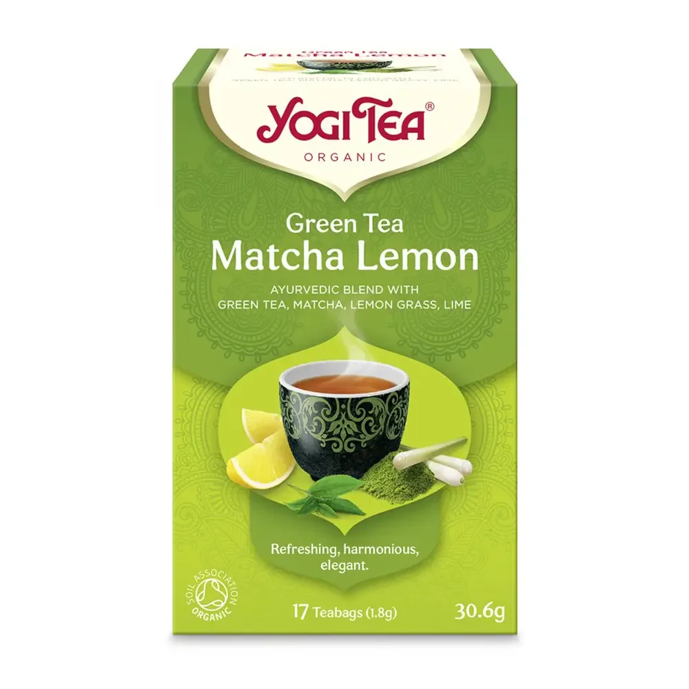 Φωτογραφία προϊόντος: OEM Yogi Tea Green Tea Matcha Lemon Βιο 30,6 Γραμ. - ΓΙ1222