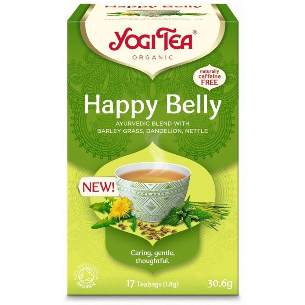 Φωτογραφία προϊόντος: Yogi Tea Happy Belly ΒΙΟ 30,6g - ΓΙ1278 Γερμανία Vegan Βιολογικό προϊόν Χορτοφαγικό Χωρίς Καφεΐνη