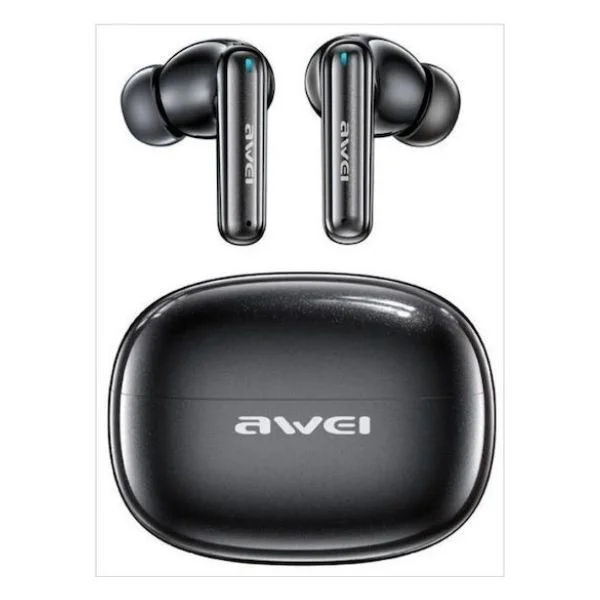 Φωτογραφία προϊόντος: OEM Bluetooth Ακουστικά In-Ear Awei T92 ANC Pro με Active Noise Cancellation (ANC), Θήκη Φόρτισης και Bluetooth 5.4 Μαύρα
