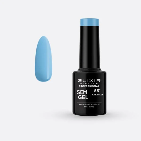 Φωτογραφία προϊόντος: Elixir Ημιμόνιμο βερνίκι 5ml 551 (Bondi Blue)