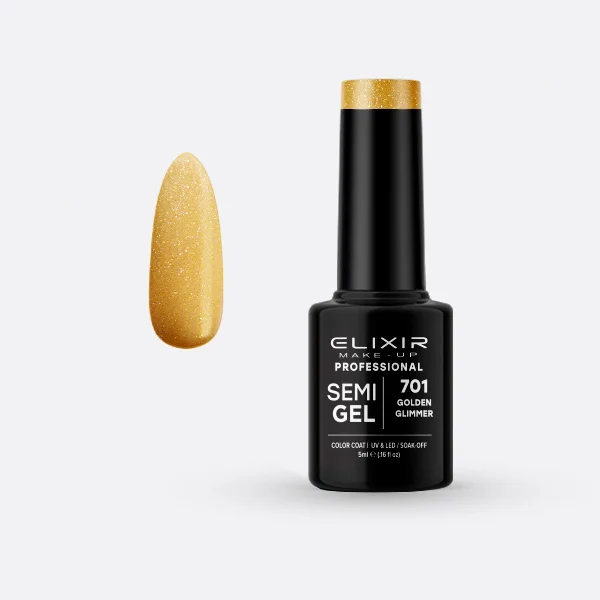 Φωτογραφία προϊόντος: Elixir Ημιμόνιμο βερνίκι 5ml 701 (Golden Glimmer)