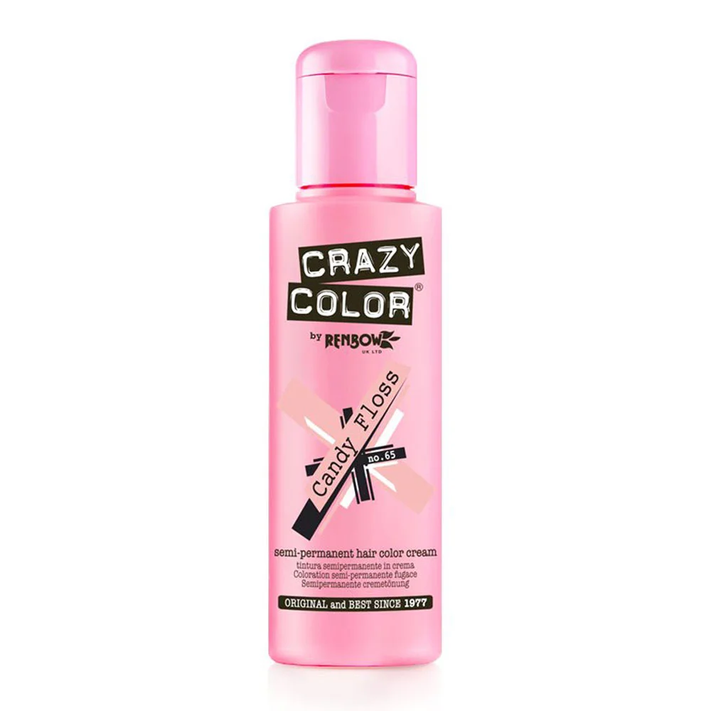Φωτογραφία προϊόντος: Crazy color ημιμόνιμη κρέμα-βαφή μαλλιών candy floss no 65 100ml