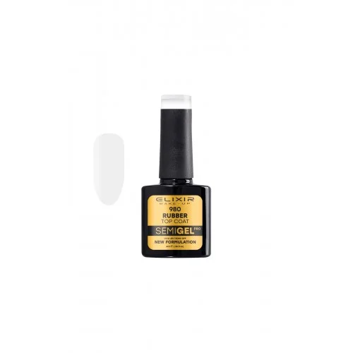 Φωτογραφία προϊόντος: Ημιμόνιμο Βερνίκι Elixir Make Up Semigel Top Coat 980 Rubber 8ml