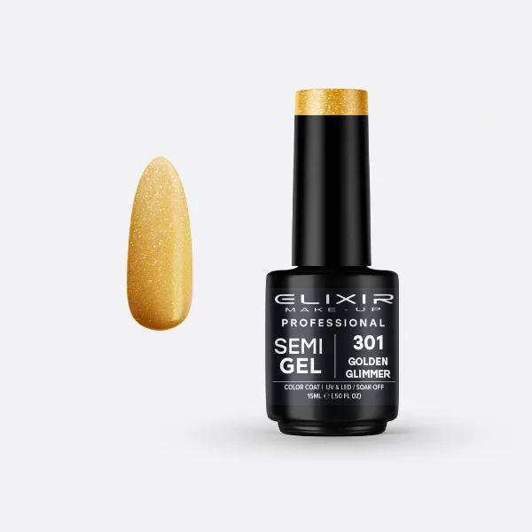 Φωτογραφία προϊόντος: Elixir Ημιμόνιμο βερνίκι 15ml 301 (Golden Glimmer)