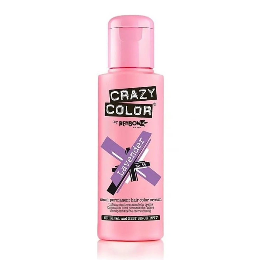 Φωτογραφία προϊόντος: Crazy color ημιμόνιμη κρέμα-βαφή μαλλιών lavender no54 100ml