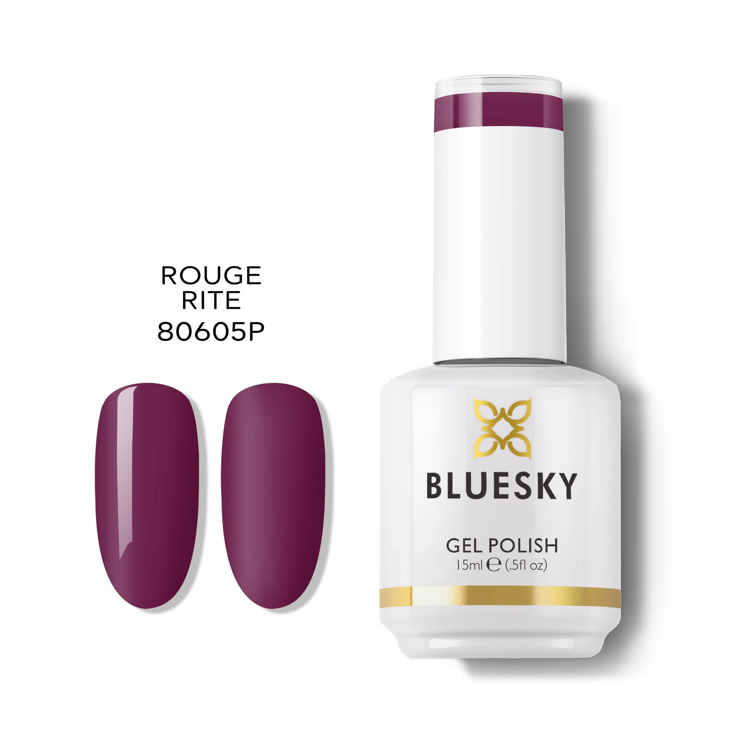 Φωτογραφία προϊόντος: Bluesky Hμιμόνιμο Bερνίκι ROUGE RITE 80605 (ΒΥΣΣΙΝΙ) 15ml