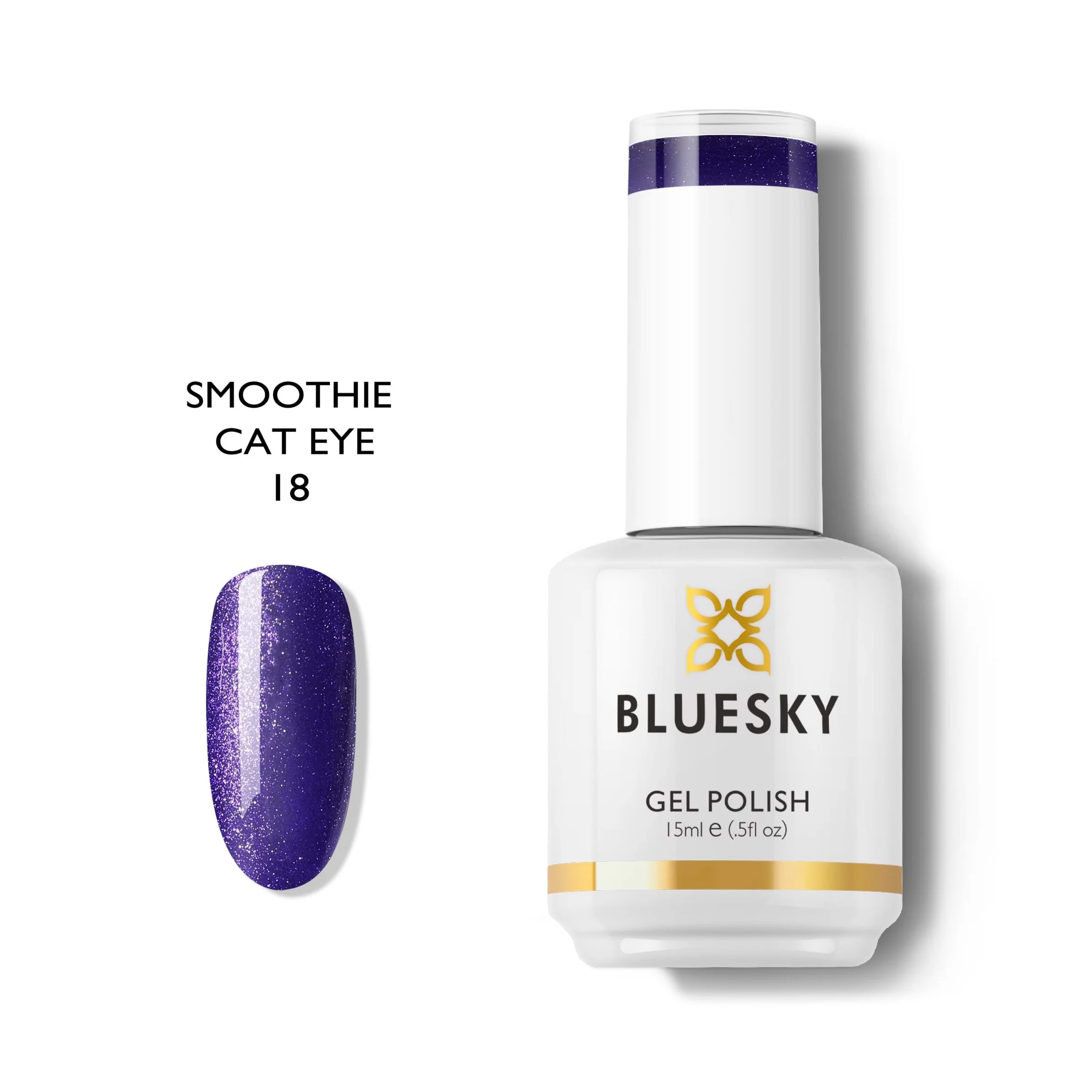 Φωτογραφία προϊόντος: Bluesky Gel Polish Smoothie Cat Eye 18 15ml
