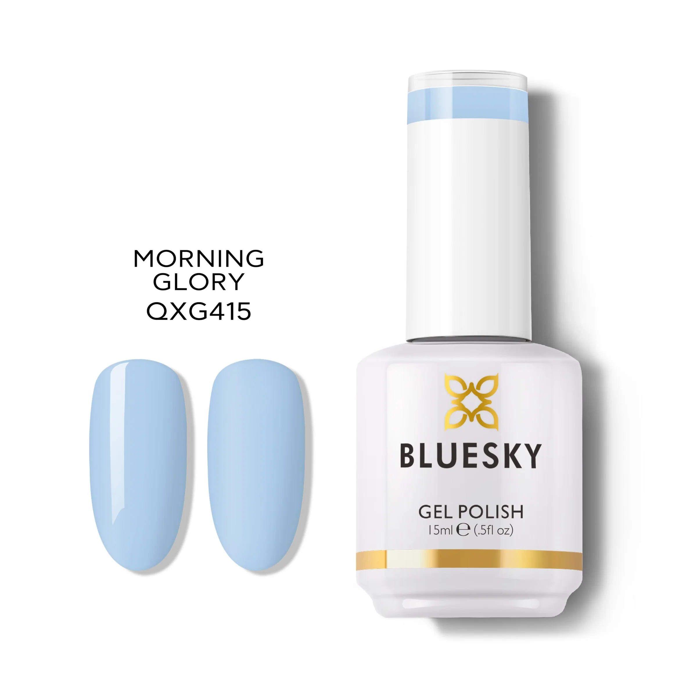 Φωτογραφία προϊόντος: Bluesky Hμιμόνιμο Bερνίκι QXG415 MORNING GLORY (ΓΑΛΑΖΙΟ) 15ml