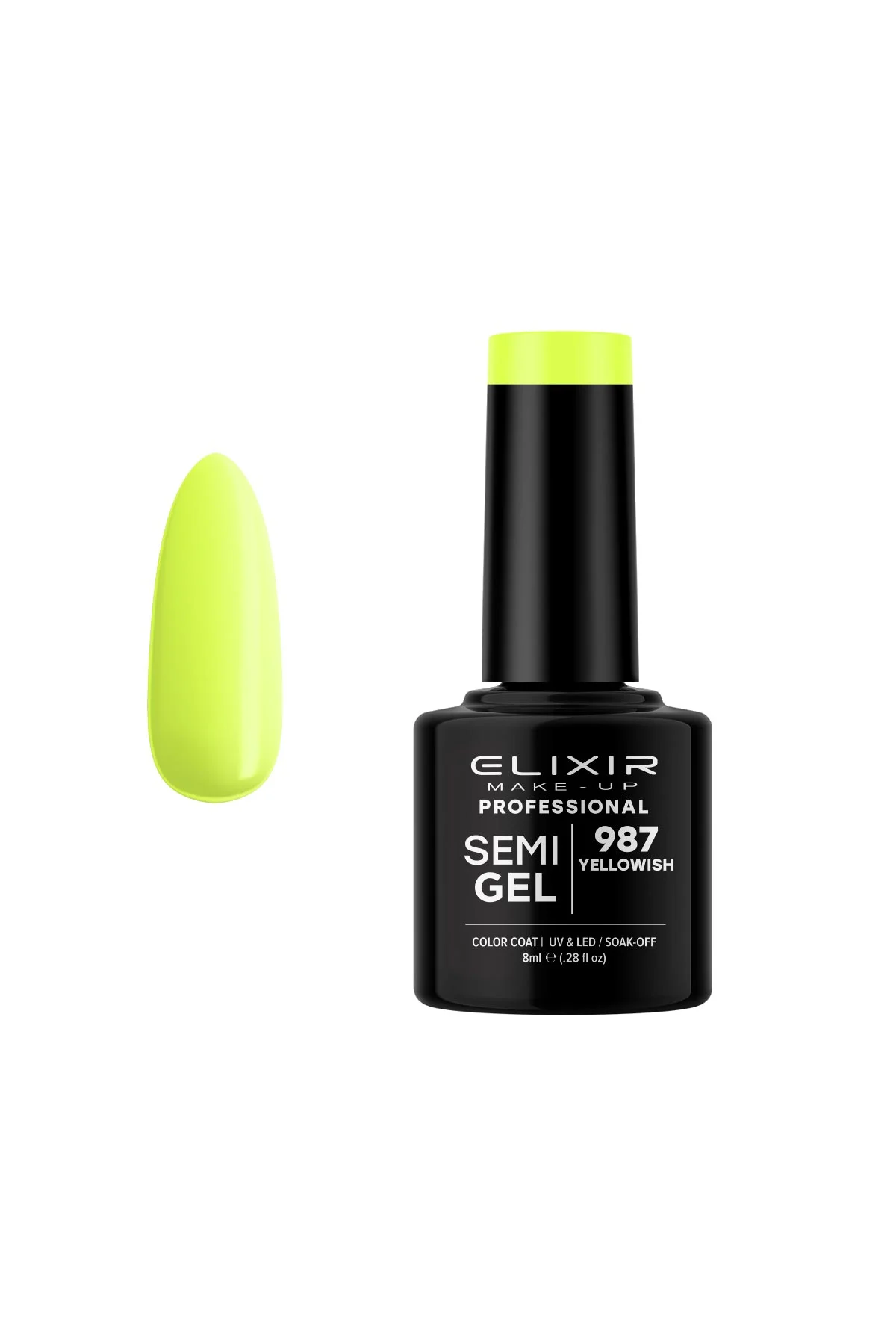 Φωτογραφία προϊόντος: Ημιμόνιμο Βερνίκι Elixir Semi Gel 987 Yellowish 8ml