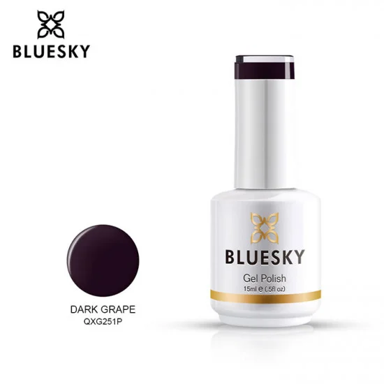 Φωτογραφία προϊόντος: Bluesky Hμιμόνιμο Bερνίκι QXG251P Dark Grape 15ml