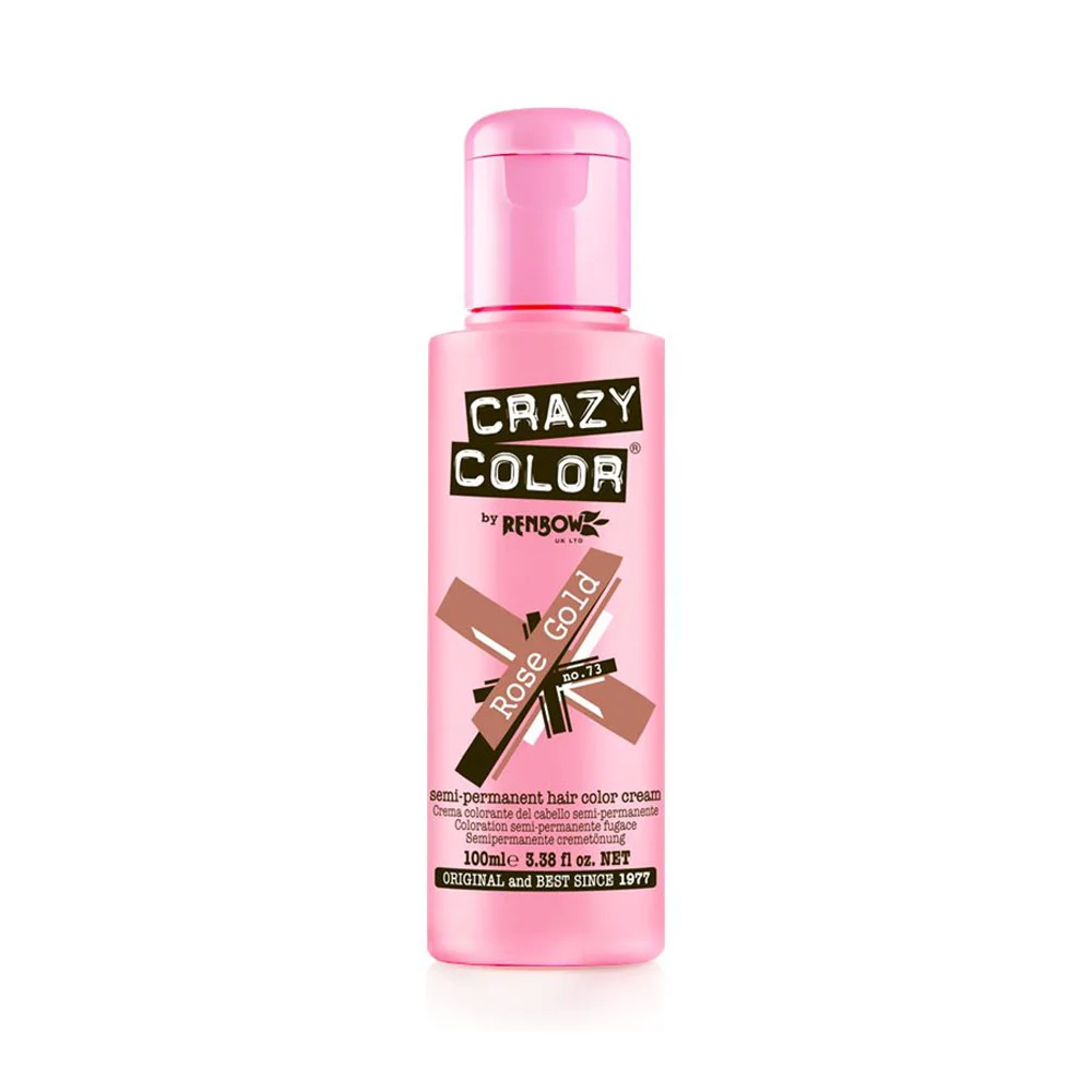 Φωτογραφία προϊόντος: Crazy color ημιμόνιμη κρέμα-βαφή μαλλιών rose gold no73 100ml
