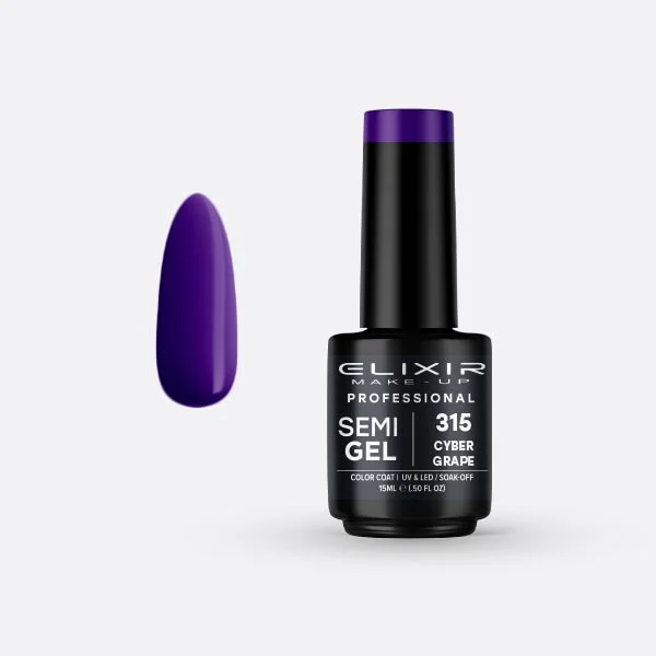 Φωτογραφία προϊόντος: Elixir Ημιμόνιμο βερνίκι 15ml 315 (Cyber Grape)