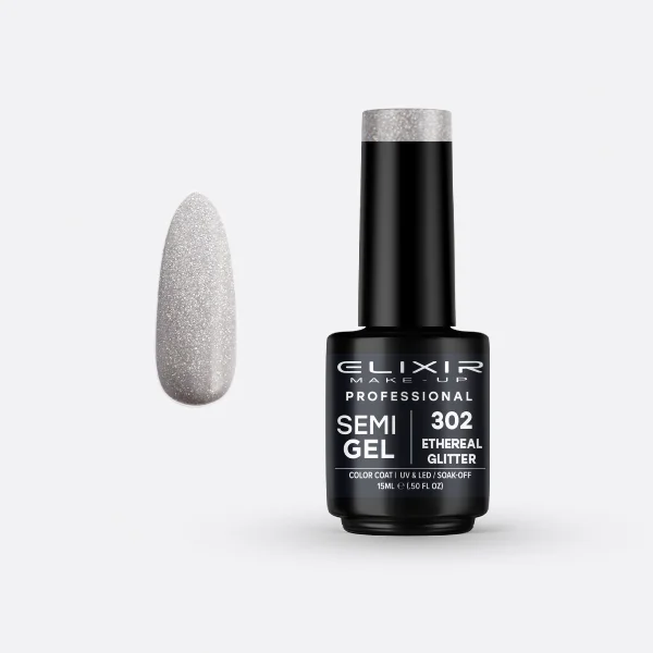 Φωτογραφία προϊόντος: Elixir Ημιμόνιμο βερνίκι 15ml 302 (Ethereal Glitter)