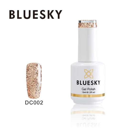Φωτογραφία προϊόντος: Bluesky Ημιμόνιμο Βερνίκι Sparkling DC002 Gold Button 15ml