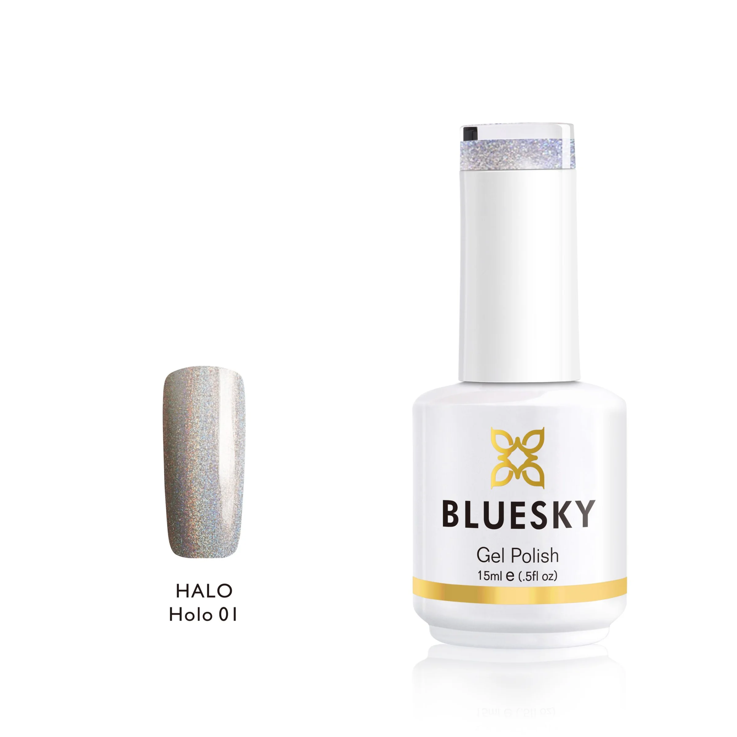 Φωτογραφία προϊόντος: Bluesky Hμιμόνιμο Bερνίκι HOLO 15ml