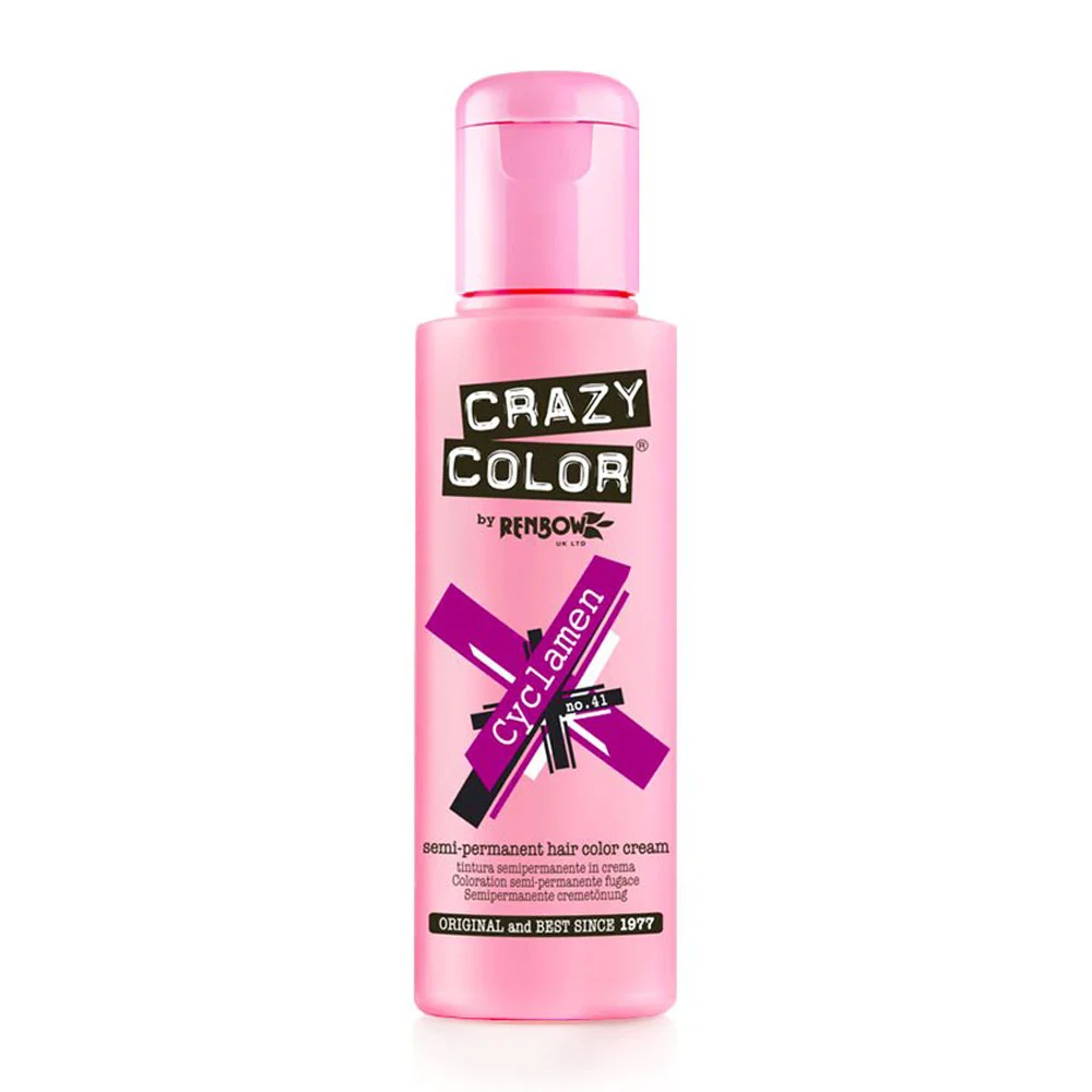 Φωτογραφία προϊόντος: Crazy color ημιμόνιμη κρέμα-βαφή μαλλιών cyclamen no41 100ml