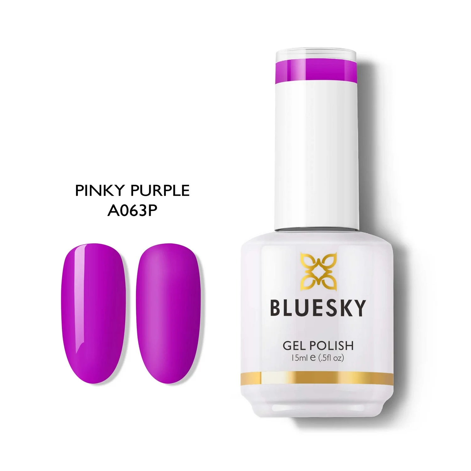 Φωτογραφία προϊόντος: Bluesky Hμιμόνιμο Bερνίκι PINKY PURPLE A063P 15ml