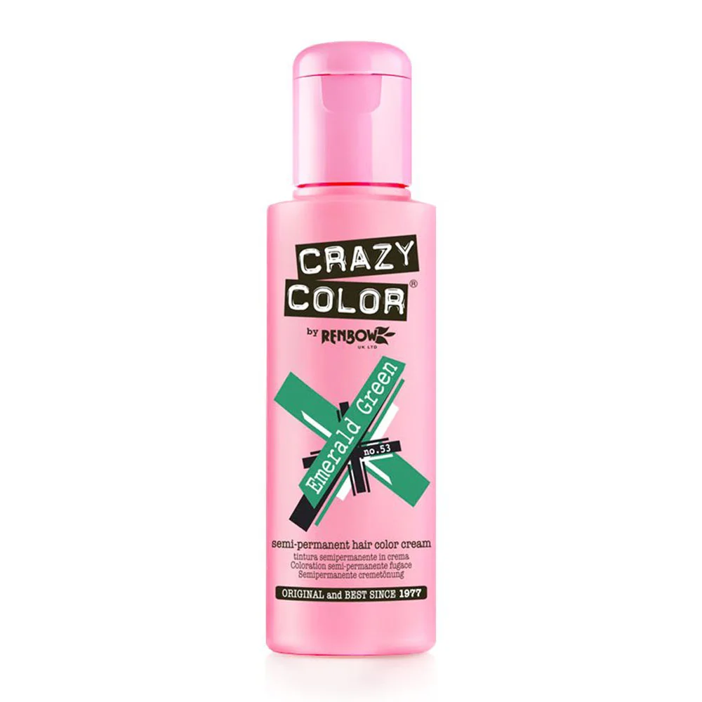 Φωτογραφία προϊόντος: Crazy color ημιμόνιμη κρέμα-βαφή μαλλιών emerald green no53 100ml