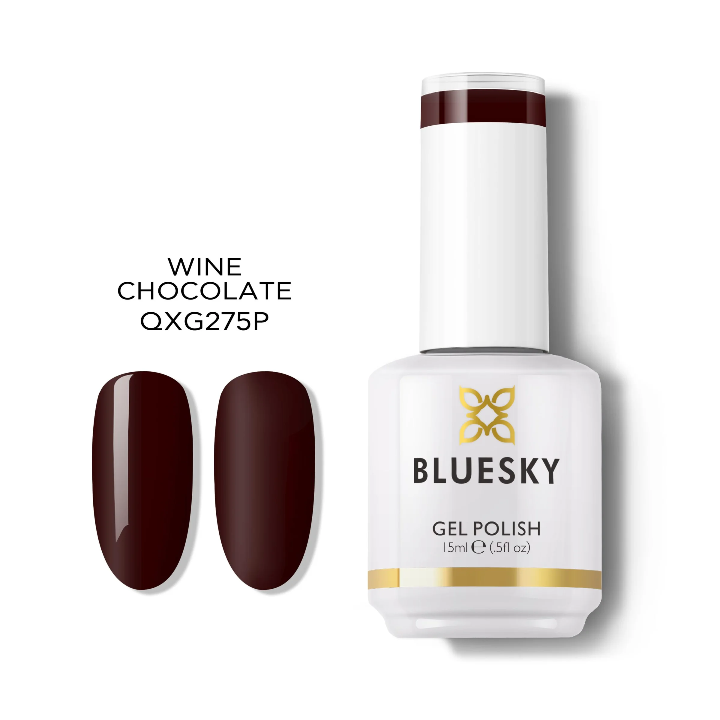 Φωτογραφία προϊόντος: Bluesky Hμιμόνιμο Bερνίκι WINE CHOCOLATE QXG275P 15ml