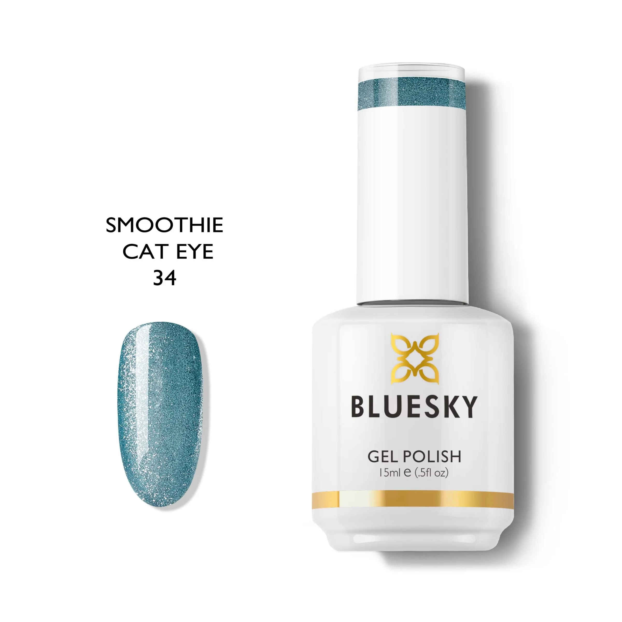 Φωτογραφία προϊόντος: Bluesky Gel Polish Smoothie Cat Eye 34 15ml
