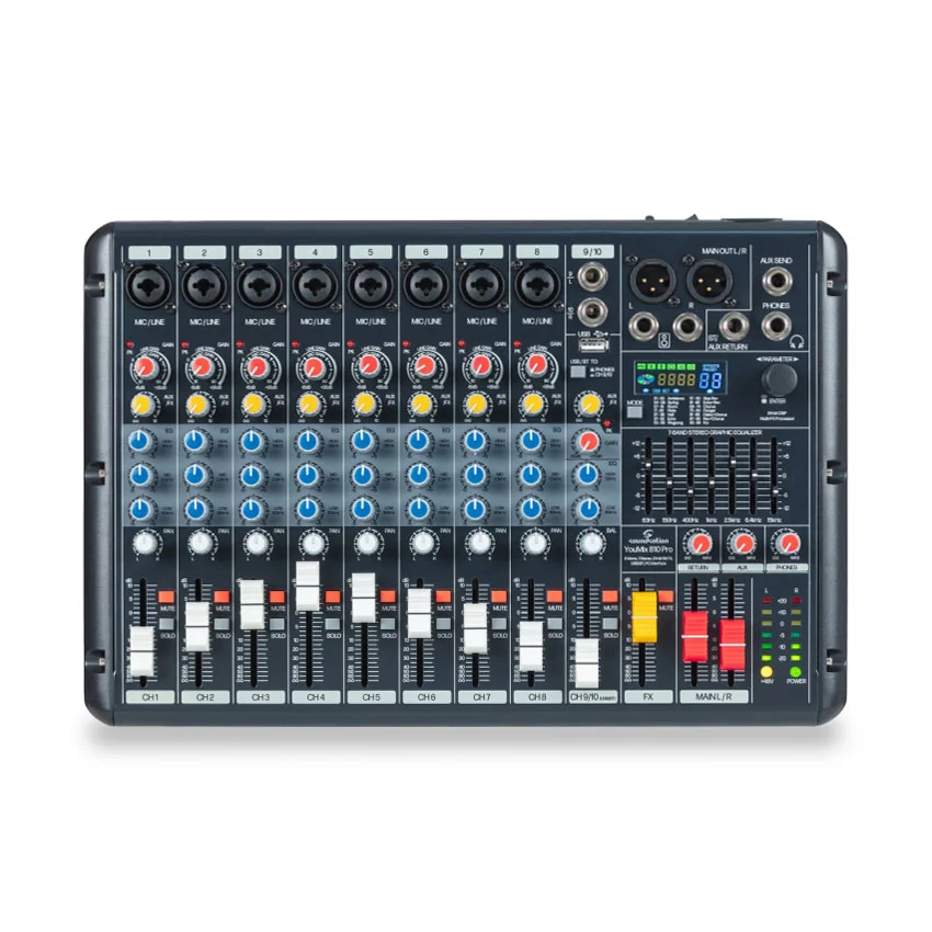 Φωτογραφία προϊόντος: Soundsation YouMix810 Pro - Αναλογική Κονσόλα Ήχου 10 Καναλιών με Bluetooth και Ψηφιακά Εφέ