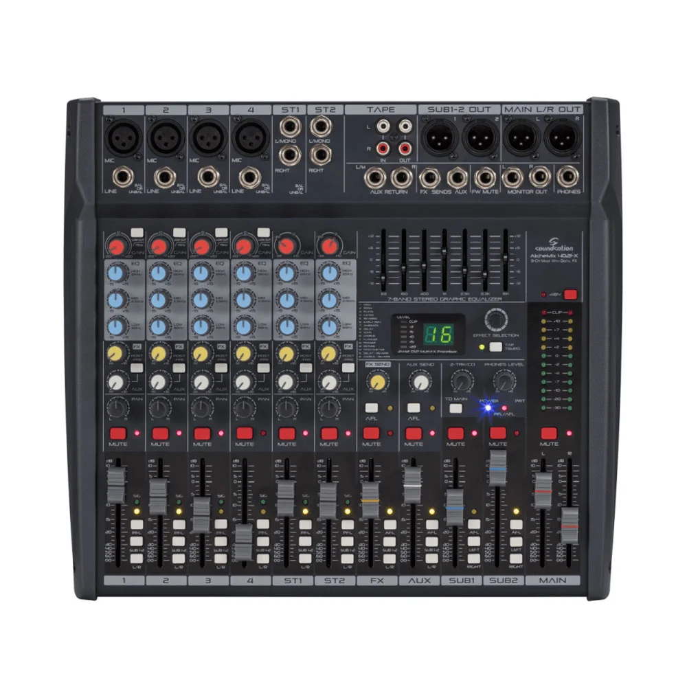 Φωτογραφία προϊόντος: Soundsation AlcheMix 402FX - Αναλογική Κονσόλα Ήχου 8 Καναλιών με USB και Ψηφιακά Εφέ